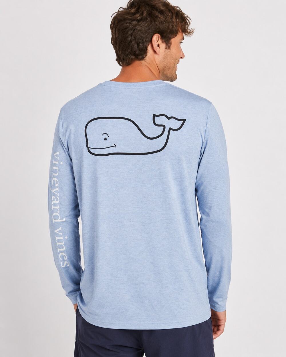 Vineyard Vines Performance Whale Harbor Tee Blue Heather Medium